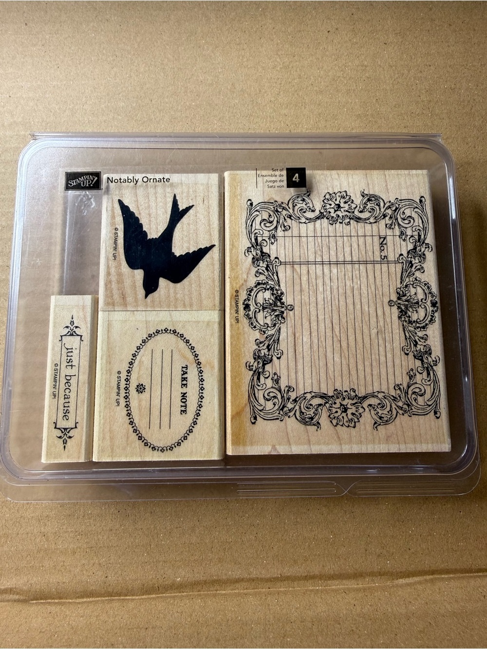 Stampin' Up! Notably Ornate Wood-Mount Rubber Stamp Set